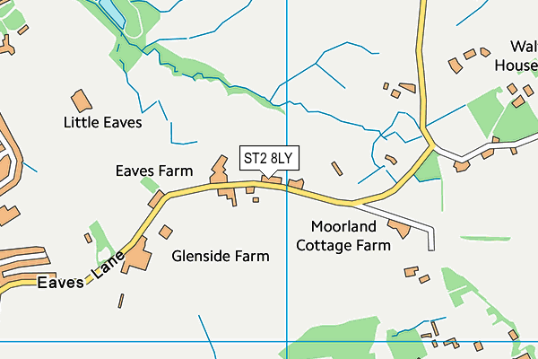 ST2 8LY map - OS VectorMap District (Ordnance Survey) ST2 8LY map - OS VectorMap District (Ordnance Survey)