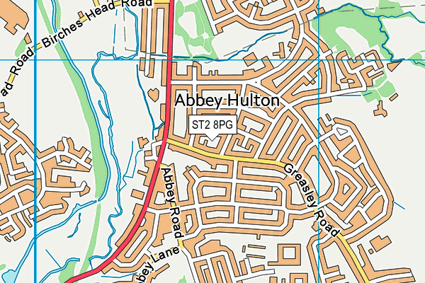 ST2 8PG map - OS VectorMap District (Ordnance Survey) ST2 8PG map - OS VectorMap District (Ordnance Survey)