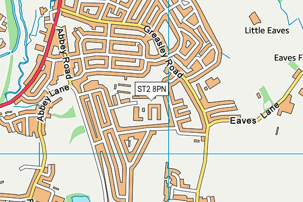 ST2 8PN map - OS VectorMap District (Ordnance Survey) ST2 8PN map - OS VectorMap District (Ordnance Survey)