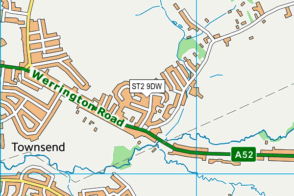 ST2 9DW map - OS VectorMap District (Ordnance Survey) ST2 9DW map - OS VectorMap District (Ordnance Survey)