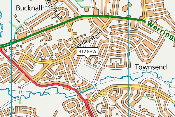 ST2 9HW map - OS VectorMap District (Ordnance Survey) ST2 9HW map - OS VectorMap District (Ordnance Survey)
