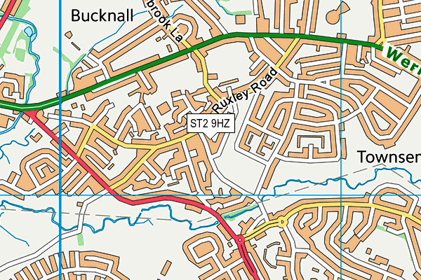 ST2 9HZ map - OS VectorMap District (Ordnance Survey) ST2 9HZ map - OS VectorMap District (Ordnance Survey)