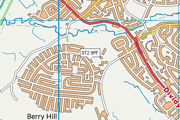 ST2 9PF map - OS VectorMap District (Ordnance Survey) ST2 9PF map - OS VectorMap District (Ordnance Survey)