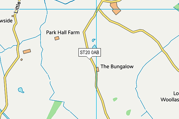 ST20 0AB map - OS VectorMap District (Ordnance Survey) ST20 0AB map - OS VectorMap District (Ordnance Survey)