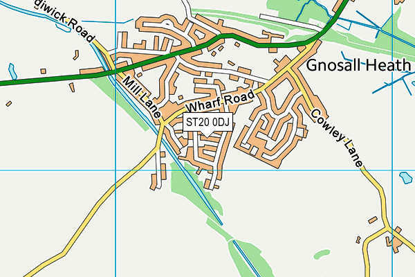 ST20 0DJ map - OS VectorMap District (Ordnance Survey) ST20 0DJ map - OS VectorMap District (Ordnance Survey)