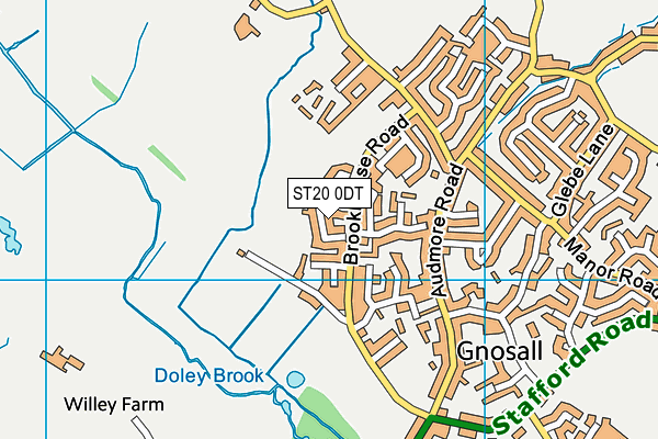 ST20 0DT map - OS VectorMap District (Ordnance Survey) ST20 0DT map - OS VectorMap District (Ordnance Survey)