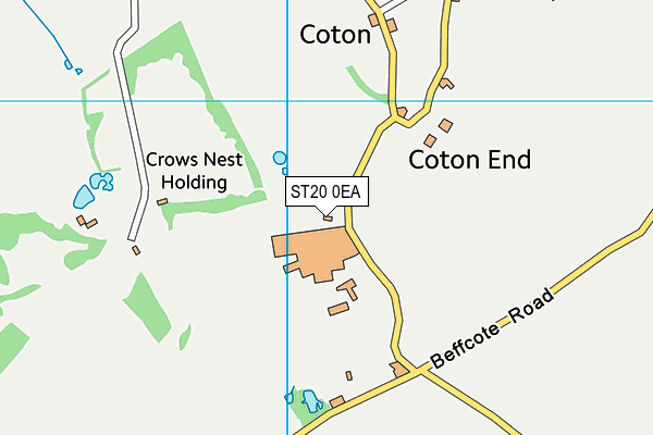 ST20 0EA map - OS VectorMap District (Ordnance Survey) ST20 0EA map - OS VectorMap District (Ordnance Survey)