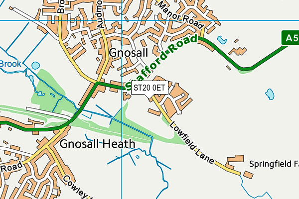 ST20 0ET map - OS VectorMap District (Ordnance Survey) ST20 0ET map - OS VectorMap District (Ordnance Survey)