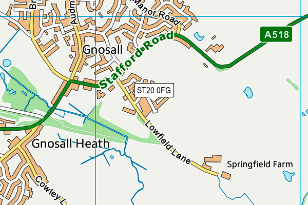 ST20 0FG map - OS VectorMap District (Ordnance Survey) ST20 0FG map - OS VectorMap District (Ordnance Survey)