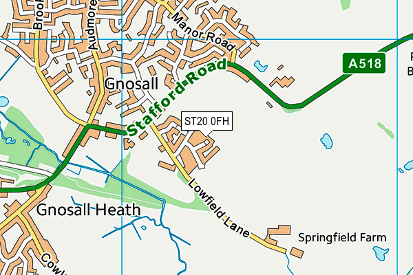 ST20 0FH map - OS VectorMap District (Ordnance Survey) ST20 0FH map - OS VectorMap District (Ordnance Survey)