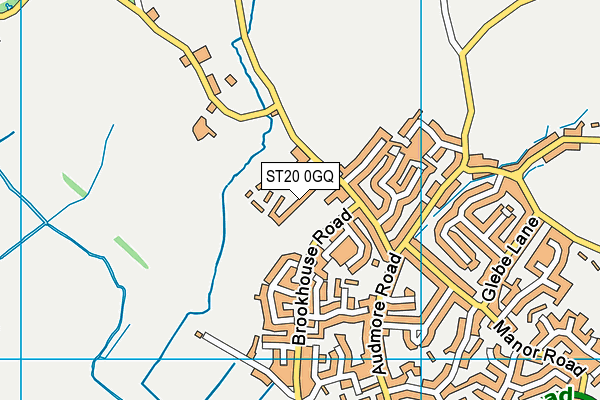 ST20 0GQ map - OS VectorMap District (Ordnance Survey) ST20 0GQ map - OS VectorMap District (Ordnance Survey)