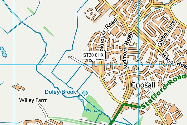 ST20 0HX map - OS VectorMap District (Ordnance Survey) ST20 0HX map - OS VectorMap District (Ordnance Survey)