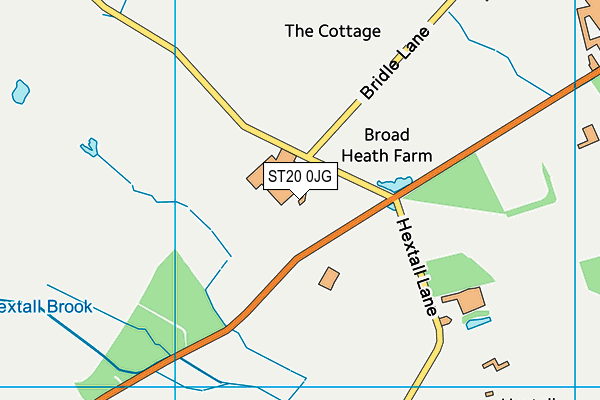 ST20 0JG map - OS VectorMap District (Ordnance Survey) ST20 0JG map - OS VectorMap District (Ordnance Survey)