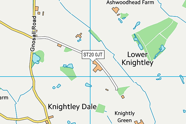 ST20 0JT map - OS VectorMap District (Ordnance Survey) ST20 0JT map - OS VectorMap District (Ordnance Survey)