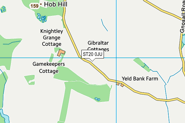 ST20 0JU map - OS VectorMap District (Ordnance Survey) ST20 0JU map - OS VectorMap District (Ordnance Survey)