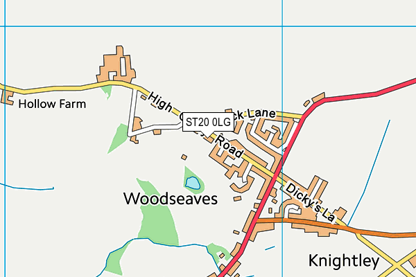 ST20 0LG map - OS VectorMap District (Ordnance Survey) ST20 0LG map - OS VectorMap District (Ordnance Survey)