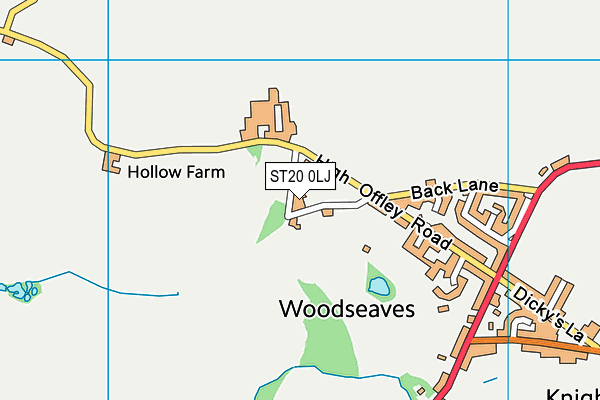 ST20 0LJ map - OS VectorMap District (Ordnance Survey) ST20 0LJ map - OS VectorMap District (Ordnance Survey)