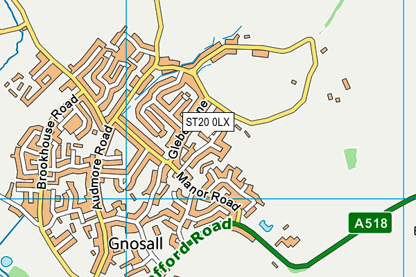 ST20 0LX map - OS VectorMap District (Ordnance Survey) ST20 0LX map - OS VectorMap District (Ordnance Survey)