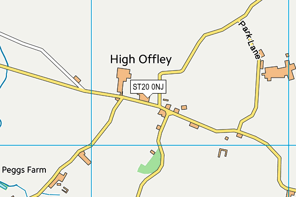 ST20 0NJ map - OS VectorMap District (Ordnance Survey)