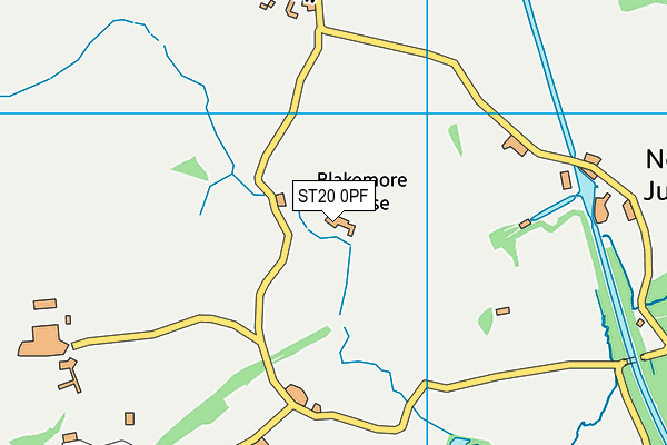 ST20 0PF map - OS VectorMap District (Ordnance Survey) ST20 0PF map - OS VectorMap District (Ordnance Survey)