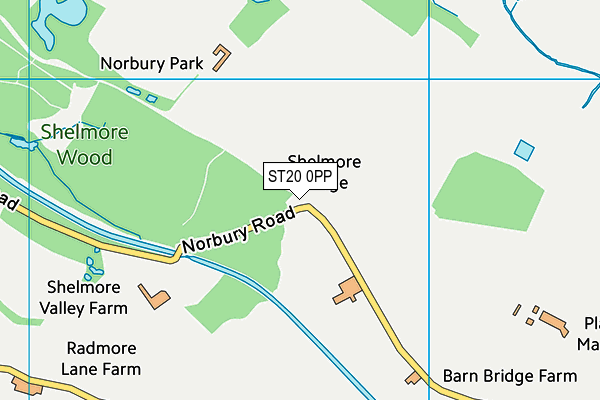 ST20 0PP map - OS VectorMap District (Ordnance Survey) ST20 0PP map - OS VectorMap District (Ordnance Survey)