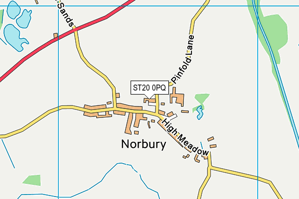 ST20 0PQ map - OS VectorMap District (Ordnance Survey) ST20 0PQ map - OS VectorMap District (Ordnance Survey)