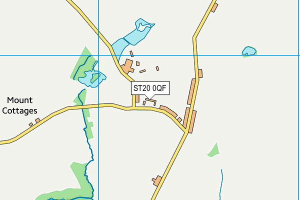 ST20 0QF map - OS VectorMap District (Ordnance Survey) ST20 0QF map - OS VectorMap District (Ordnance Survey)