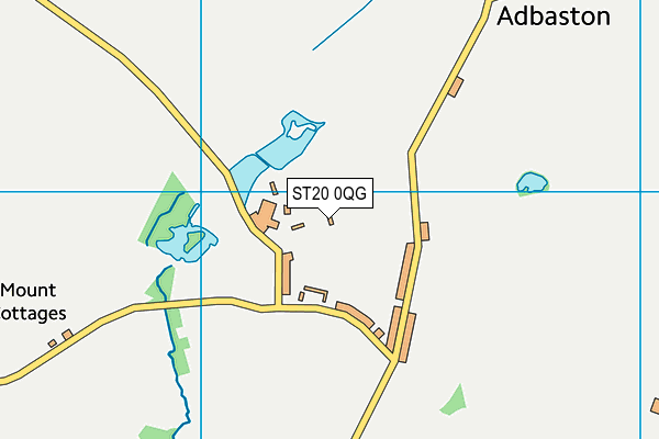ST20 0QG map - OS VectorMap District (Ordnance Survey)