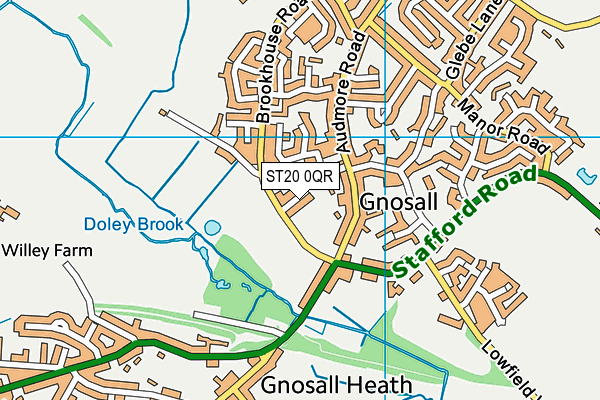 ST20 0QR map - OS VectorMap District (Ordnance Survey) ST20 0QR map - OS VectorMap District (Ordnance Survey)