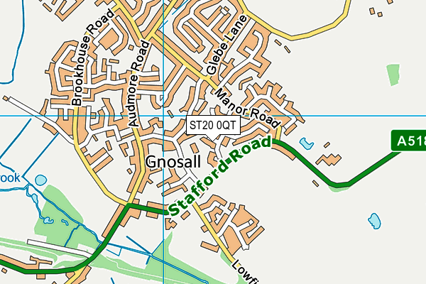 ST20 0QT map - OS VectorMap District (Ordnance Survey) ST20 0QT map - OS VectorMap District (Ordnance Survey)