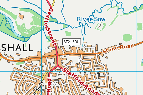 ST21 6DU map - OS VectorMap District (Ordnance Survey) ST21 6DU map - OS VectorMap District (Ordnance Survey)