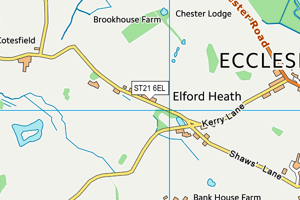 ST21 6EL map - OS VectorMap District (Ordnance Survey) ST21 6EL map - OS VectorMap District (Ordnance Survey)
