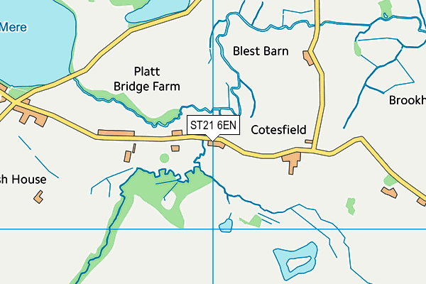 ST21 6EN map - OS VectorMap District (Ordnance Survey)