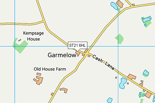 ST21 6HL map - OS VectorMap District (Ordnance Survey) ST21 6HL map - OS VectorMap District (Ordnance Survey)