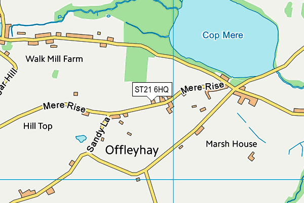 ST21 6HQ map - OS VectorMap District (Ordnance Survey) ST21 6HQ map - OS VectorMap District (Ordnance Survey)