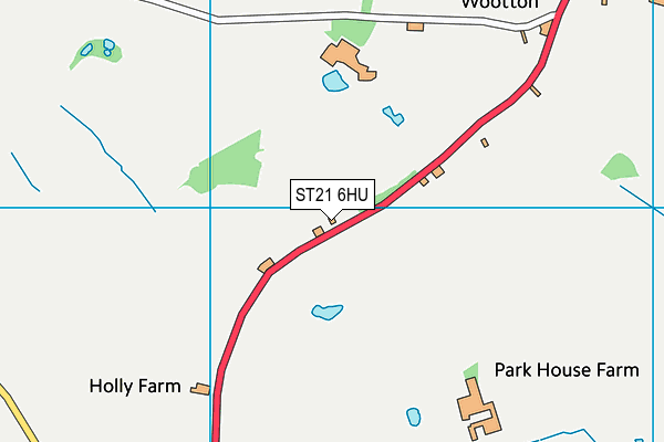 ST21 6HU map - OS VectorMap District (Ordnance Survey) ST21 6HU map - OS VectorMap District (Ordnance Survey)
