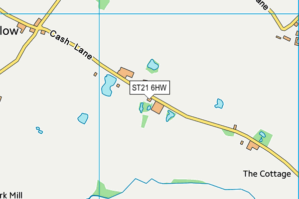 ST21 6HW map - OS VectorMap District (Ordnance Survey) ST21 6HW map - OS VectorMap District (Ordnance Survey)