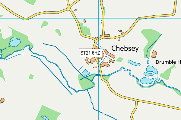 ST21 6HZ map - OS VectorMap District (Ordnance Survey) ST21 6HZ map - OS VectorMap District (Ordnance Survey)
