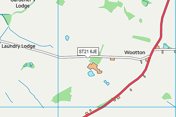 ST21 6JE map - OS VectorMap District (Ordnance Survey) ST21 6JE map - OS VectorMap District (Ordnance Survey)
