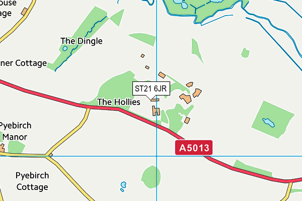 ST21 6JR map - OS VectorMap District (Ordnance Survey) ST21 6JR map - OS VectorMap District (Ordnance Survey)