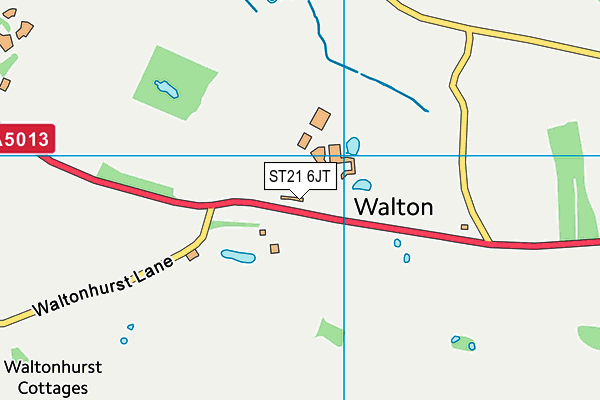 ST21 6JT map - OS VectorMap District (Ordnance Survey) ST21 6JT map - OS VectorMap District (Ordnance Survey)