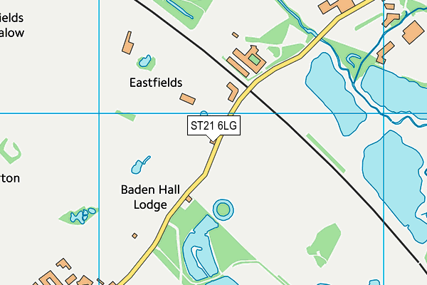 ST21 6LG map - OS VectorMap District (Ordnance Survey) ST21 6LG map - OS VectorMap District (Ordnance Survey)
