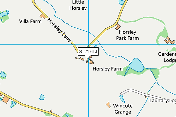 ST21 6LJ map - OS VectorMap District (Ordnance Survey) ST21 6LJ map - OS VectorMap District (Ordnance Survey)