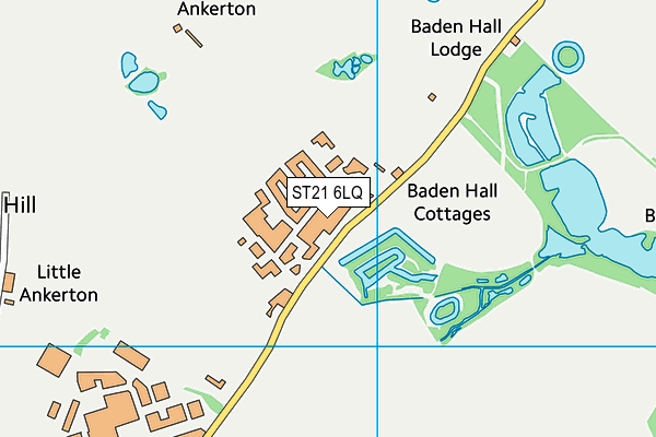 ST21 6LQ map - OS VectorMap District (Ordnance Survey) ST21 6LQ map - OS VectorMap District (Ordnance Survey)