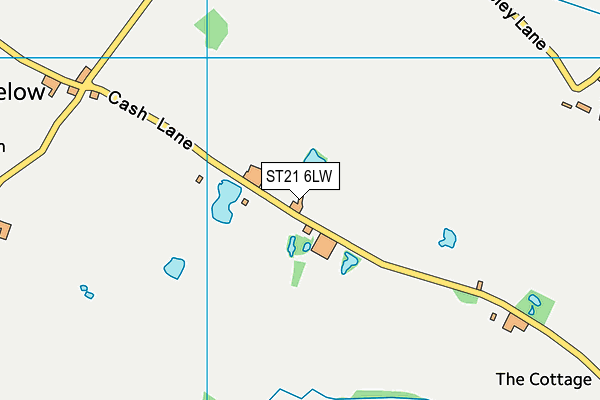 ST21 6LW map - OS VectorMap District (Ordnance Survey) ST21 6LW map - OS VectorMap District (Ordnance Survey)