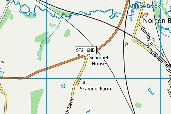ST21 6NB map - OS VectorMap District (Ordnance Survey) ST21 6NB map - OS VectorMap District (Ordnance Survey)