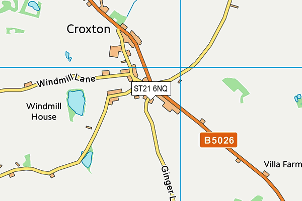 ST21 6NQ map - OS VectorMap District (Ordnance Survey) ST21 6NQ map - OS VectorMap District (Ordnance Survey)