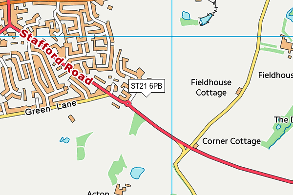 ST21 6PB map - OS VectorMap District (Ordnance Survey) ST21 6PB map - OS VectorMap District (Ordnance Survey)