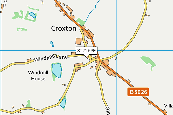 ST21 6PE map - OS VectorMap District (Ordnance Survey) ST21 6PE map - OS VectorMap District (Ordnance Survey)
