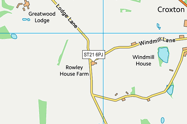 ST21 6PJ map - OS VectorMap District (Ordnance Survey) ST21 6PJ map - OS VectorMap District (Ordnance Survey)